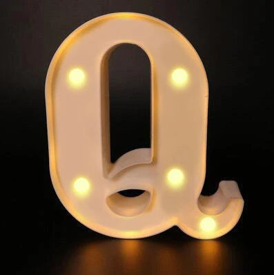 16cm Letter LED Night Light | Alphabet Luminous Decorative Lamp for Party close-up view