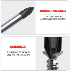 6 in 1 Magnetic Screwdriver Set | PH0 PH1 PH2 Phillips and Slotted Screw Driver close-up view