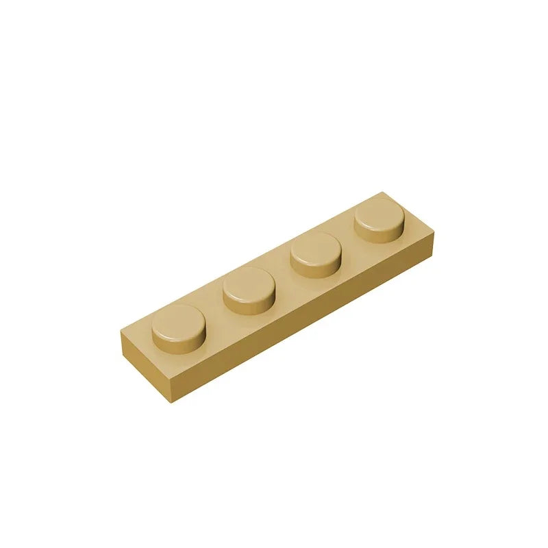 Gobricks GDS-504 Plate 1 x 4 | Compatible Building Block Pieces lifestyle view