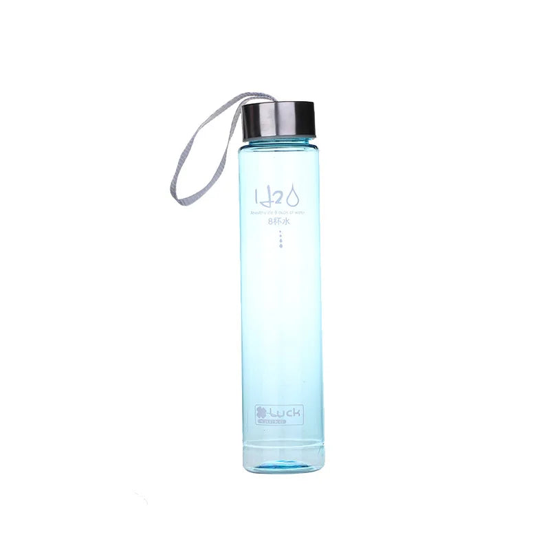 Creative Candy Color Portable Leak-proof Water Bottles Frosted Sport Unbreakable Plas lifestyle view