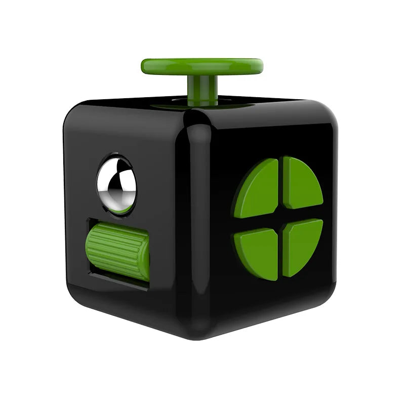 6/12 Sides Rainbow Fidget Cube | Decompression Sensory Toy for Anxiety and ADHD close-up view