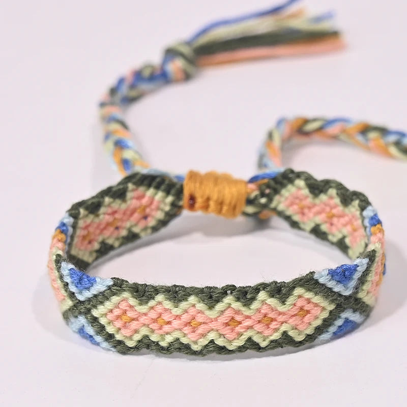 Rope Weave Bohemia Friendship Bracelet | Handmade Summer Beach Jewelry for Women close-up view