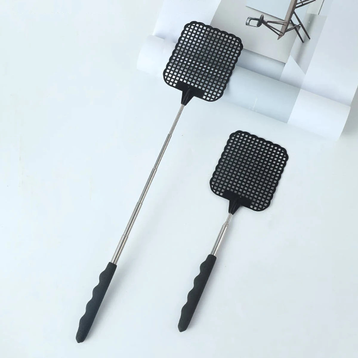 Retractable Fly Swatter | Extended Reach Mosquito Killer additional angle