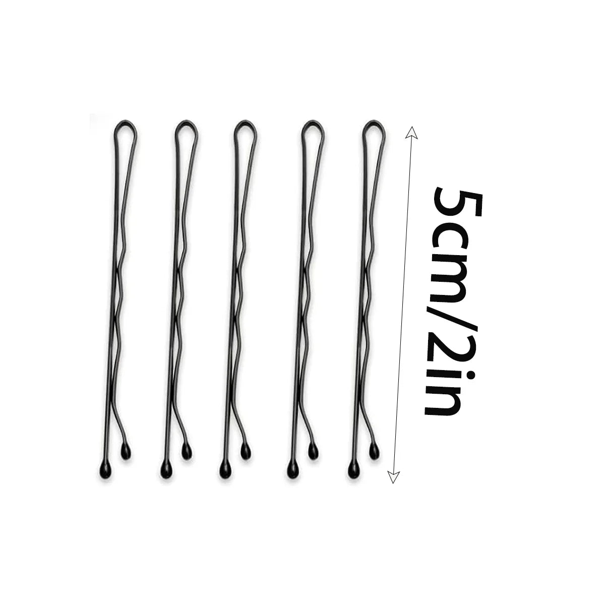 50/100/200Pcs Bobby Pins Black Hair Pins Premium Wavy Black Bobby Pins Hair Clips S additional angle