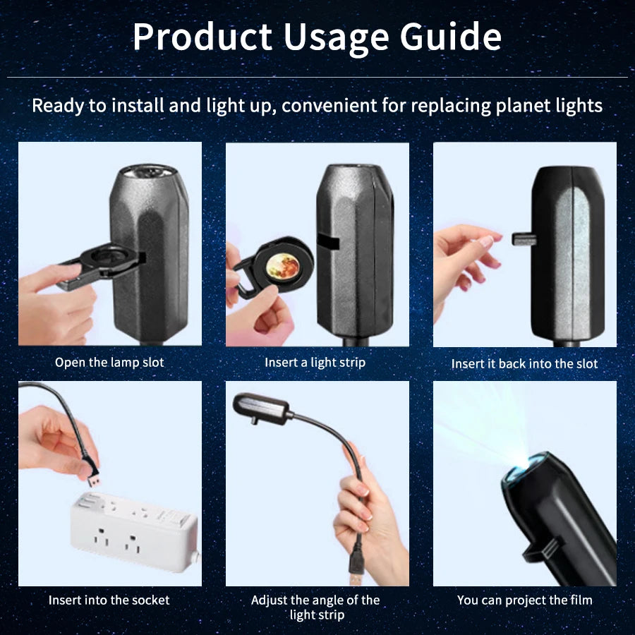 5V USB Plug in Projection Lamp | Planet Halloween Christmas Ceiling Light lifestyle view