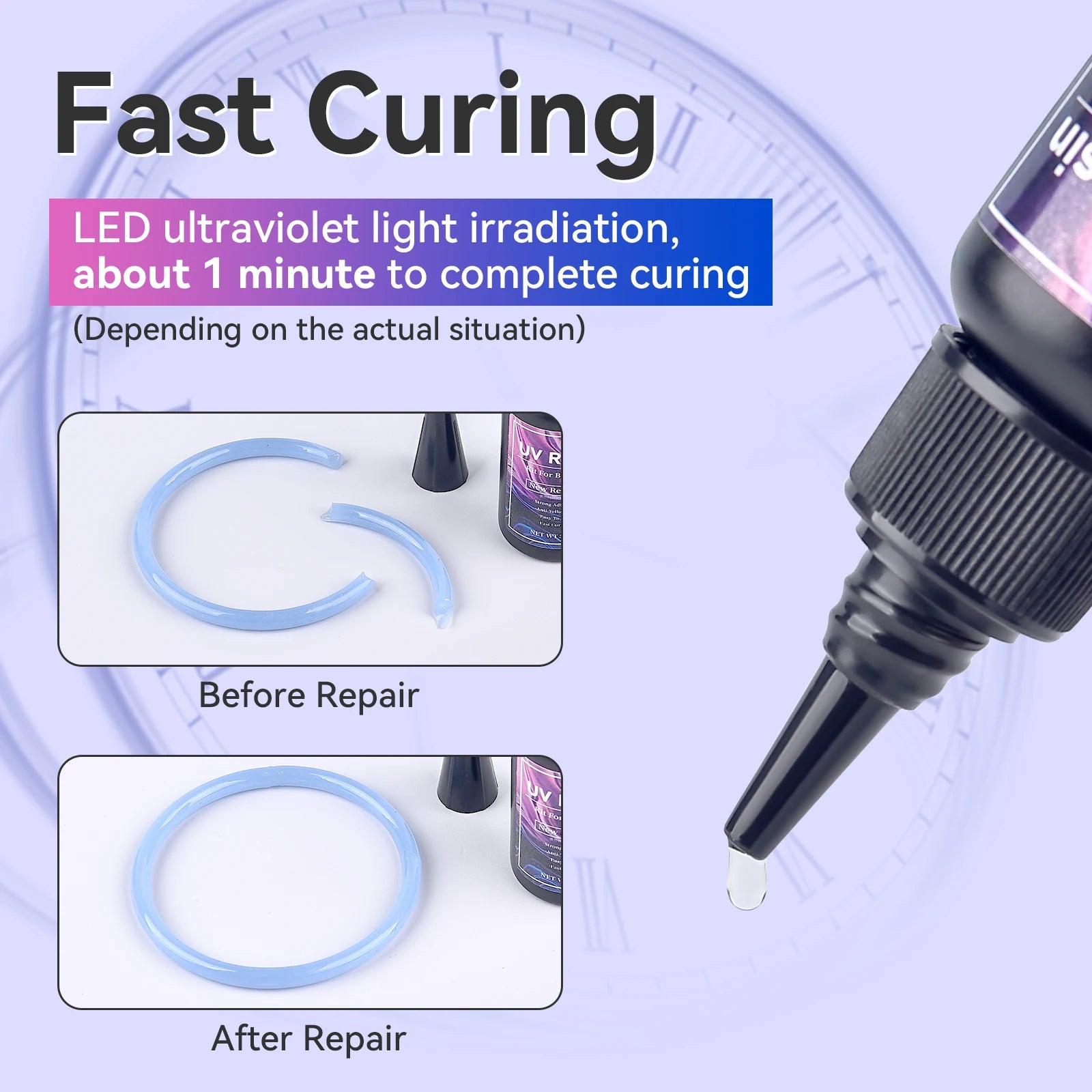 UV Epoxy Resin Glue for Jewelry Making | High Transparency Fast Drying Hardness close-up view
