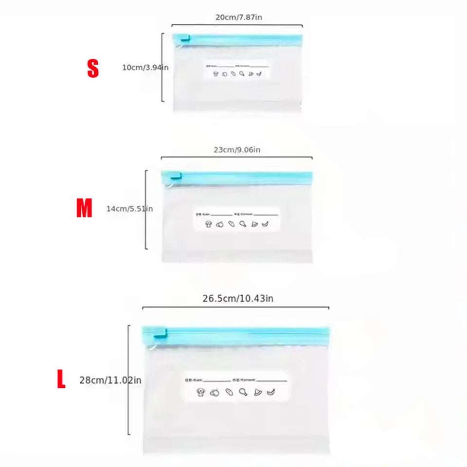 10/20pcs Thickened Sliding Lock Bag for Refrigerator Refrigeration, Freezing, Stora additional angle