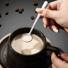Portable Stainless Steel Tiny Spoon Set | Mini Coffee Spoons for Small Jars close-up view