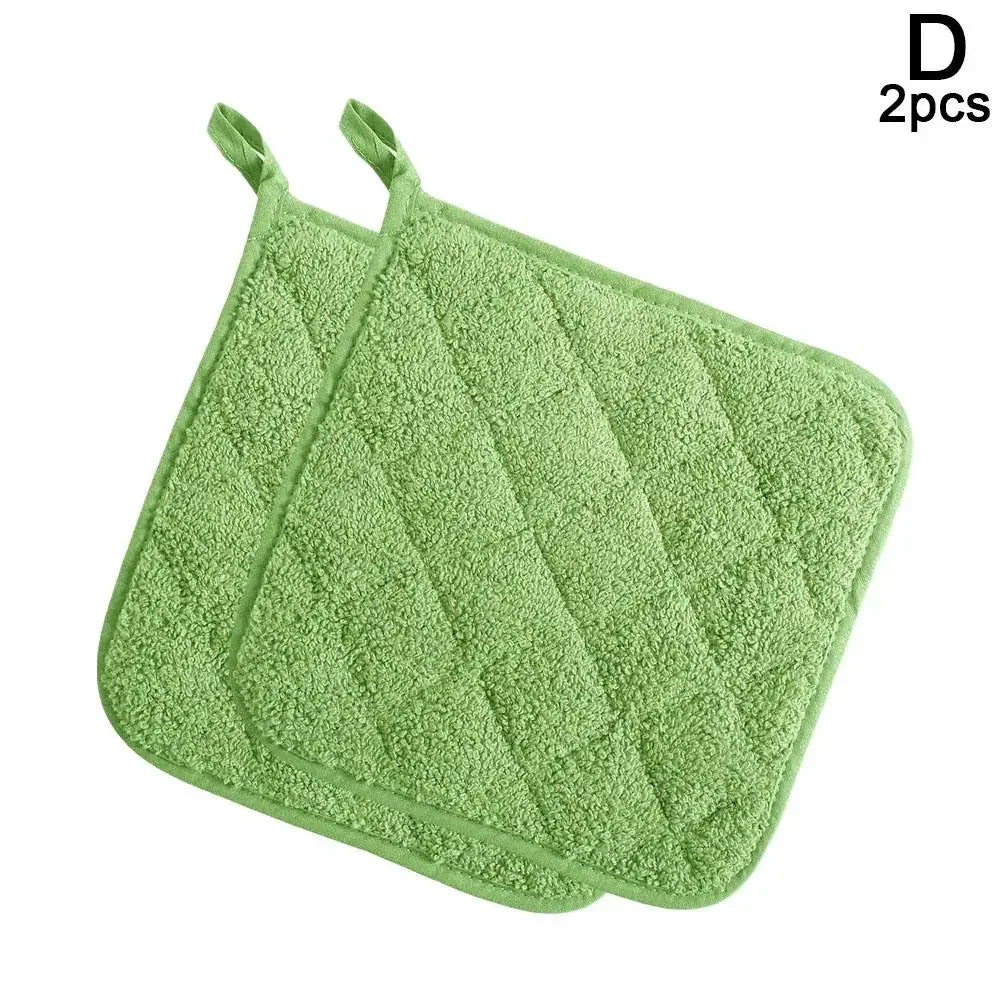 Thickened Cotton Square Placemat | Heat Resistant Table Mat for Dining Table close-up view