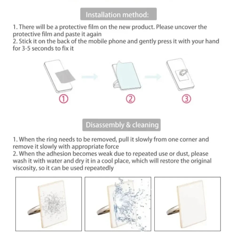 360° Degree Rotating Lazy Bracket Finger Ring Phone Holder Socket Round Smartphone Ce lifestyle view