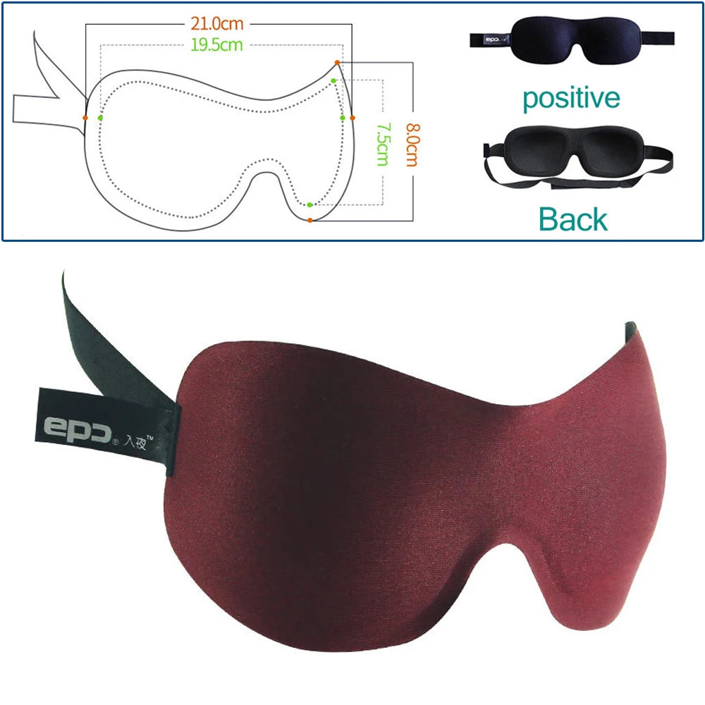 3D Breathable Sleeping Eye Mask | Light Blocking Sleep Aid for Travel and Home detail view