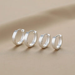 New 925 Sterling Silver Round Earrings Cool Charm Simple Style Earrings Beautiful Jewelry for Women