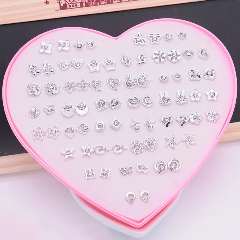 Earrings 36 Pairs Earrings Studs Jewelry Set Resin +plastic Flower Stud All Reason Mo alternate view