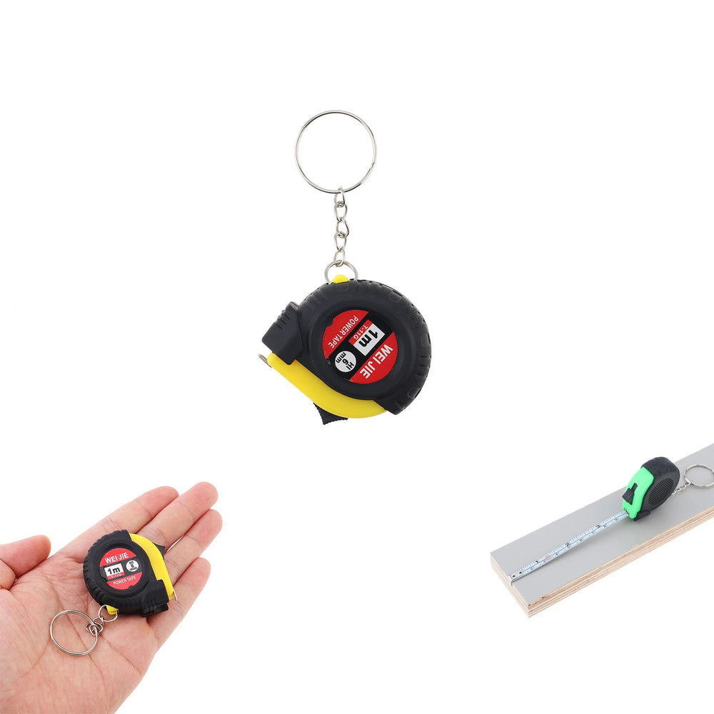 1pc/5pcs 3ft / 1m Green/Yellow Keychain Tape Measure for Quick Easy Measurements with Metric and Inc