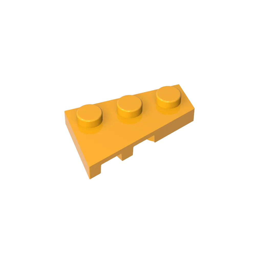 Gobricks GDS-547 Wedge Plate 3 x 2 Right | Compatible Building Block for DIY Creations close-up view