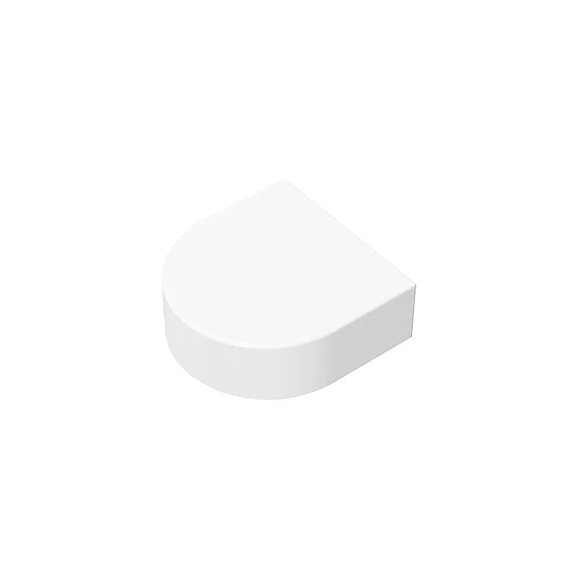 Gobricks Tile Round 1 x 1 Half Circle Extended | Compatible Brick Building Block alternate view