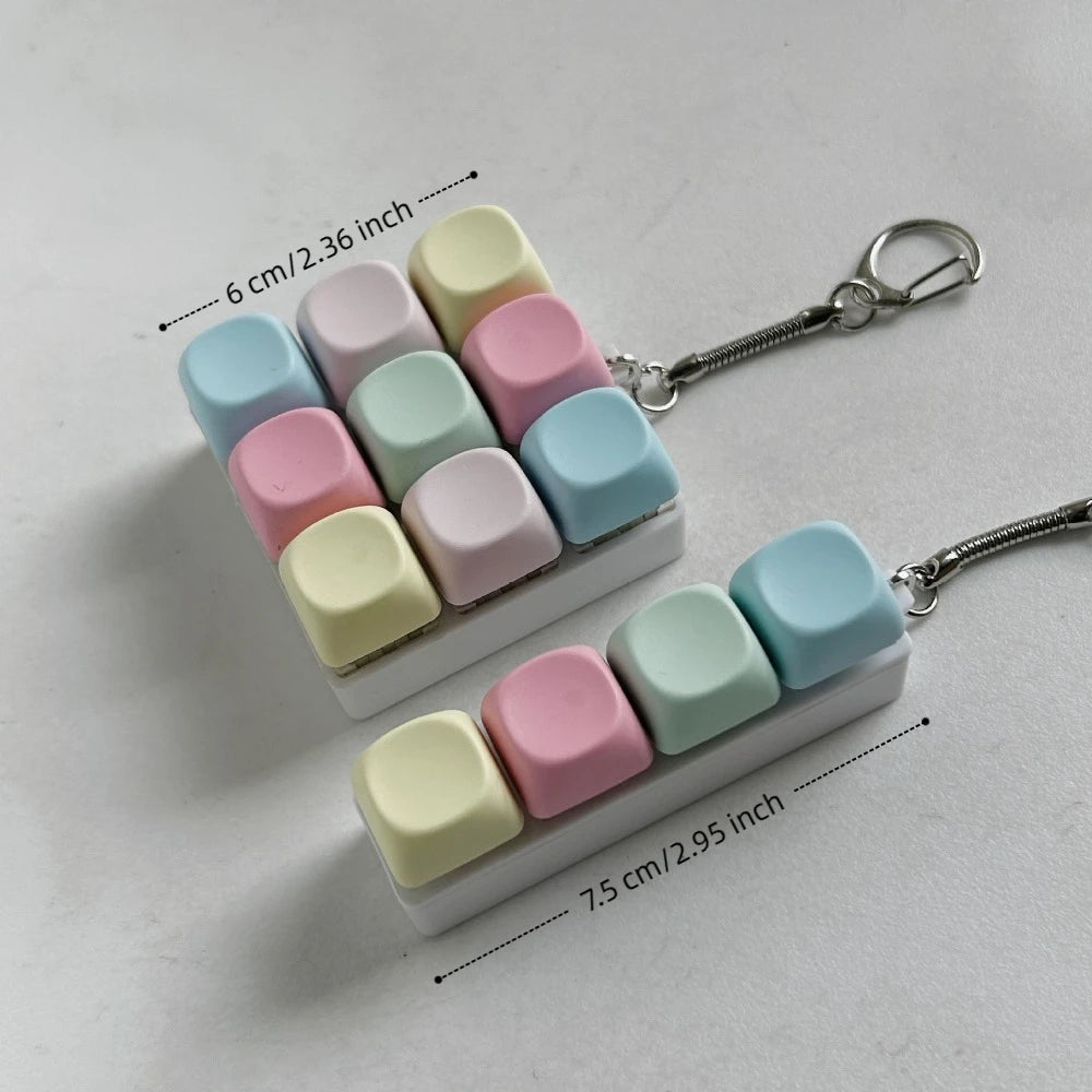 Finger Keyboard Push Pop Game | Stress Relief Desk Toy additional angle