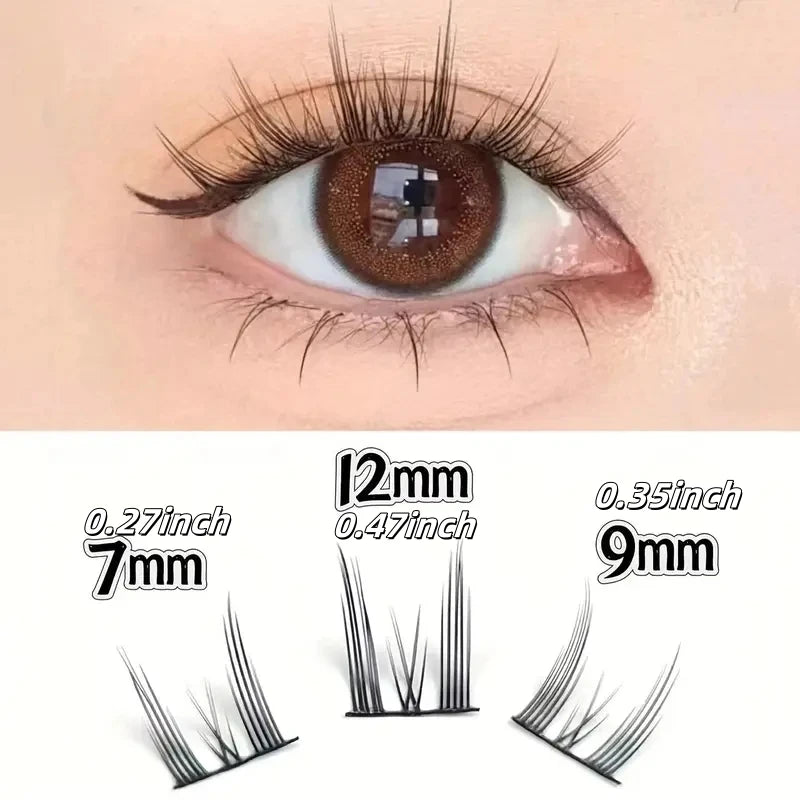 10 Rows 60 Clusters DIY Eyelash Extension Kit | Cartoon Mink Style Individual Lashes detail view