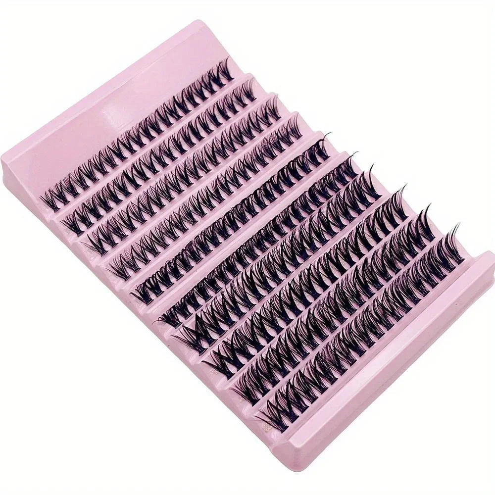 200Pcs Natural Look Cluster Lashes - Mixed Lengths 8-16Mm, Diy Eyelash Extensions For lifestyle view