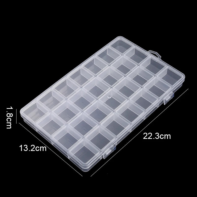 Jewelry Box Clear Plastic Organizer Box Empty Earring Storage Organizer Display Case f close-up view