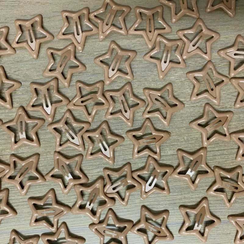 KYDZSW 10Pcs Children Cute Colors Geometric Stars Ornament Hair Clips Girls Lovely Sw lifestyle view