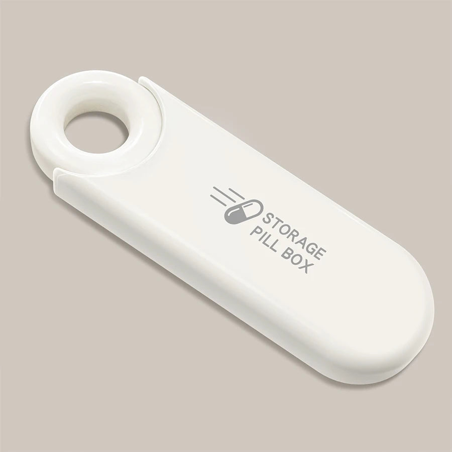 Portable 3-Compartment Pill Box | Travel Medicine Organizer close-up view