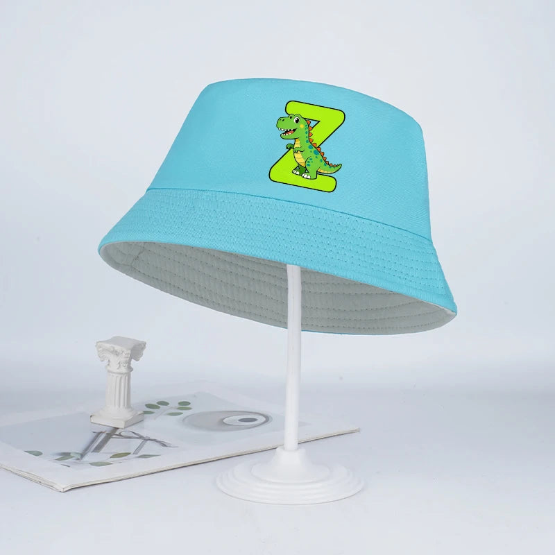 Kids' Dinosaur Letter Bucket Hat | Sun Hat for Toddlers Boys Girls 2-6 Years alternate view