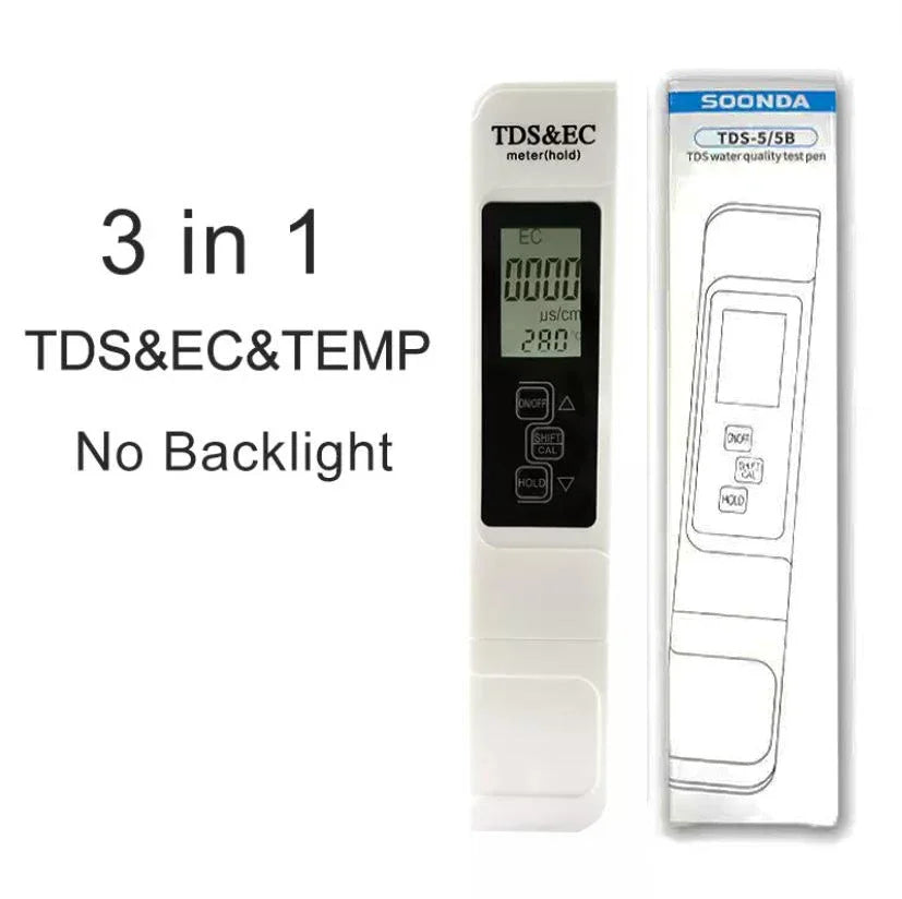 TDS Meter 3 in 1 Water Quality Tester | EC Conductivity and Temperature Monitor additional angle