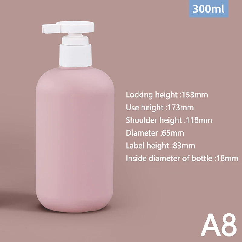 100ML-300ML PE Plastic Shampoo Shower Gel Foaming Soap Dispensers Refillable Bottles Fli detail view