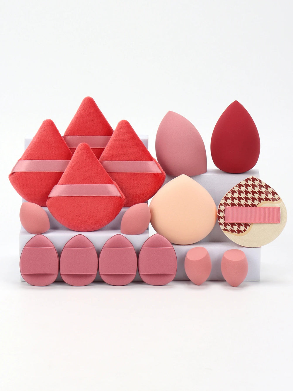 Cat Powder Cotton Candy 16-Piece Makeup Sponge Set | Soft Polyurethane Cosmetic Puffs detail view
