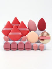 Cat Powder Cotton Candy 16-Piece Makeup Sponge Set | Soft Polyurethane Cosmetic Puffs detail view