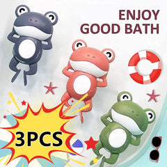 New Bath Toys for Toddlers Chain Clockwork Swim Backstroke Little Frog Baby Bathe Cute Appease Anima