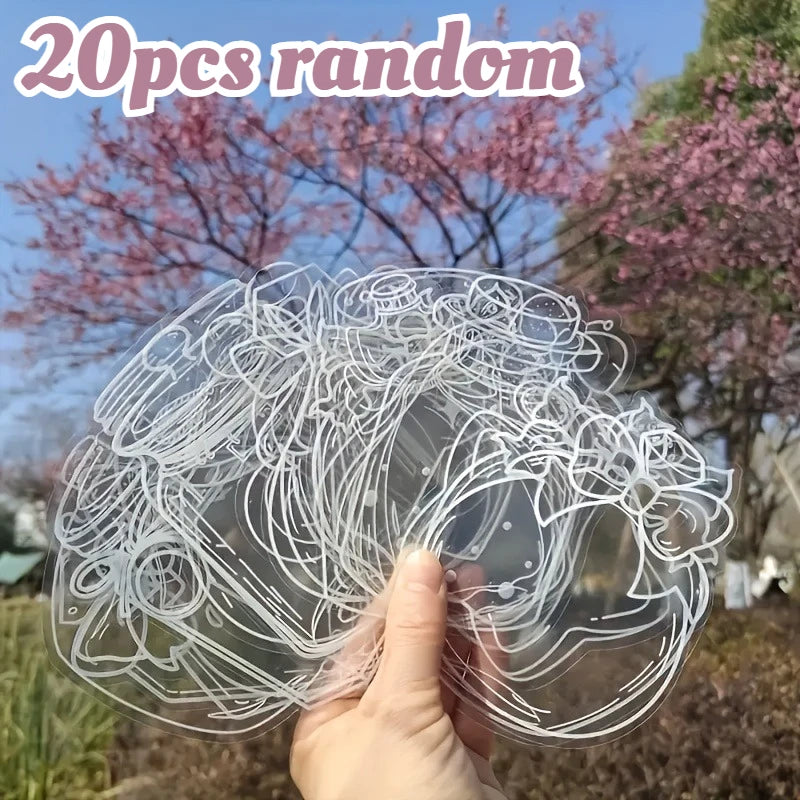20pcs Handmade Transparent Flower Bookmarks, Pressed Petals for Gifts Reading Journal alternate view