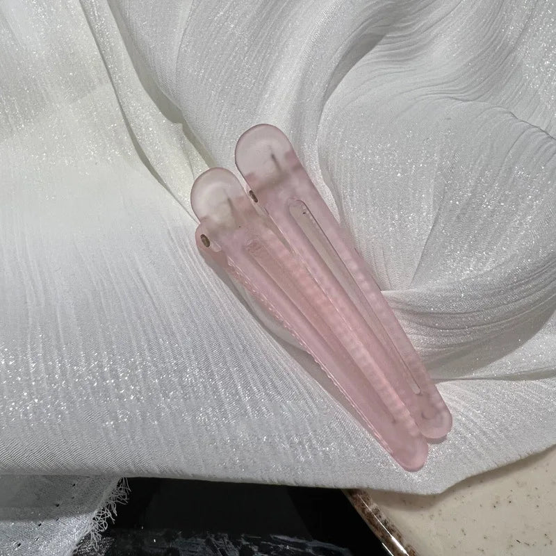 2pcs Colorful Fix Hair Hairpins Frosted Duckbill Clip Fashion Bangs Hairdressing Hair Pins Barrettes Headwear Accessories