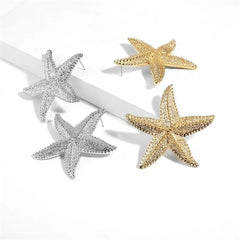 Classic Starfish Stud Earrings | 2pcs Summer Beach Fashion Jewelry for Women alternate view