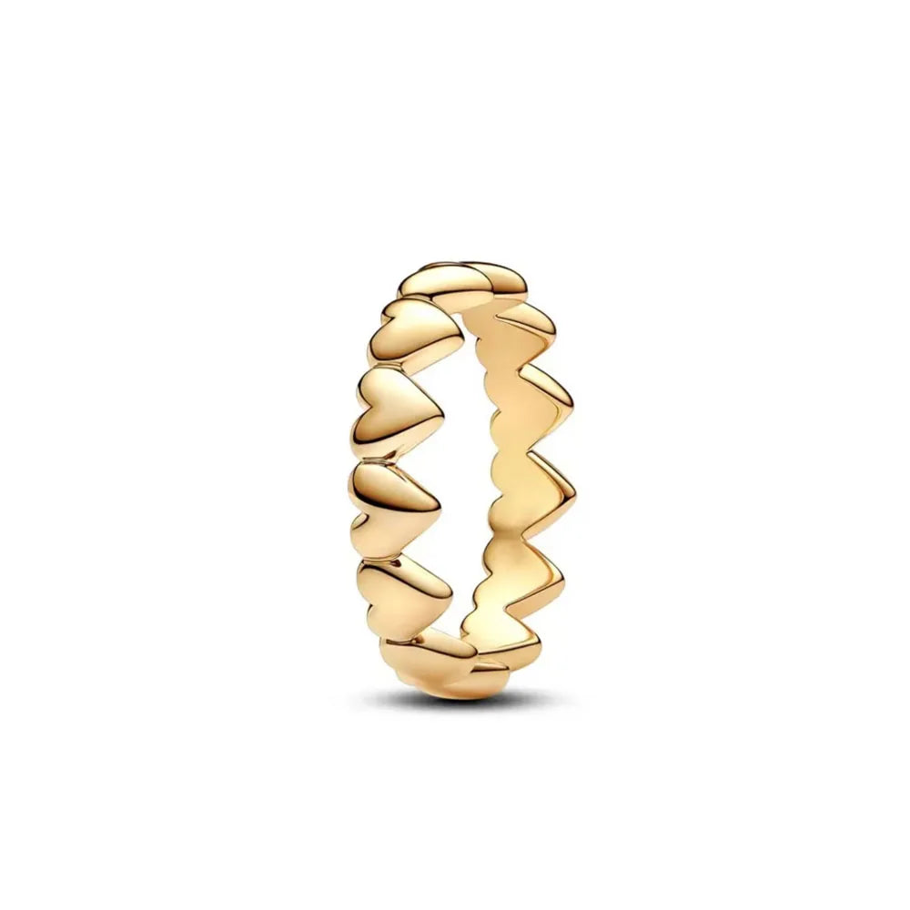 2025 Hot Selling Wholesale Gold Color Sun Heart Bow Size 6 7 8 9 Ring Rings For Trend lifestyle view