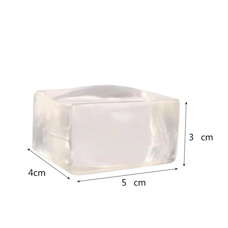 Transparent Ice Cube Squishy | Slow Rebound Sequins Maltose Stress Ball additional angle