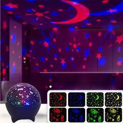 Star Projector Night Light for Kids | 360° Starry Sky Moon Atmosphere Lamp alternate view