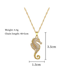 Seahorse Necklace Pendant for Women Fashionable High-End Light Luxury Temptress Niche alternate view
