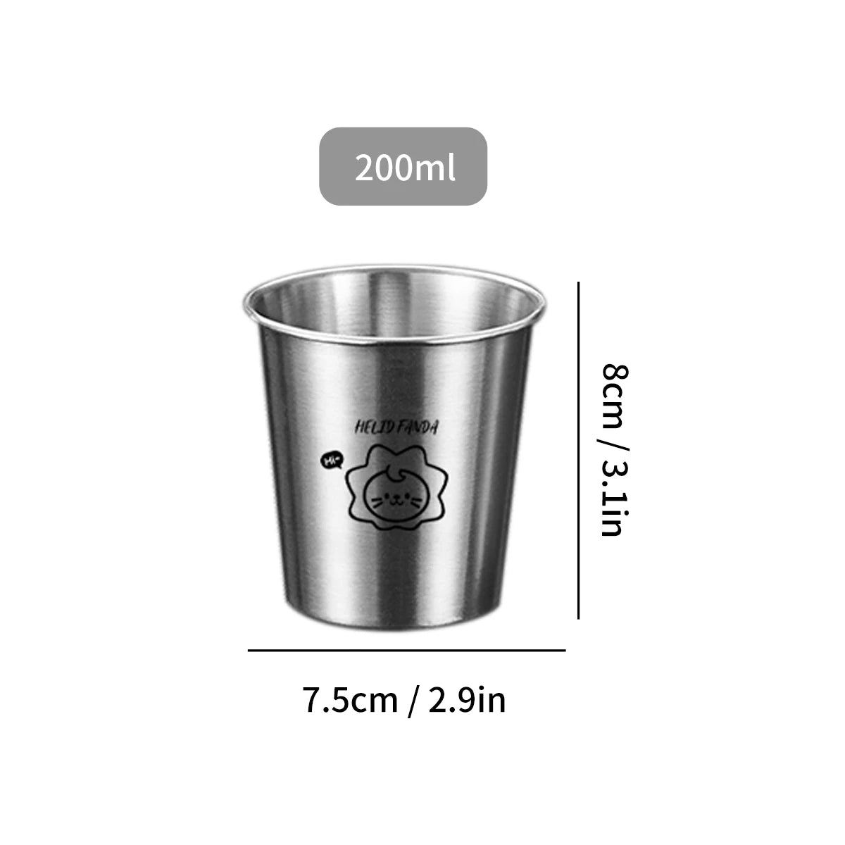 WORTHBUY 304 Stainless Steel Cup Stackable Metal Tumbler Cups Portable Durable Drinking detail view
