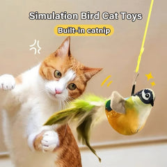 Interactive Cat Toy with Realistic Bird Sound | Plush Chirping Bird Catnip Toy for Cats detail view