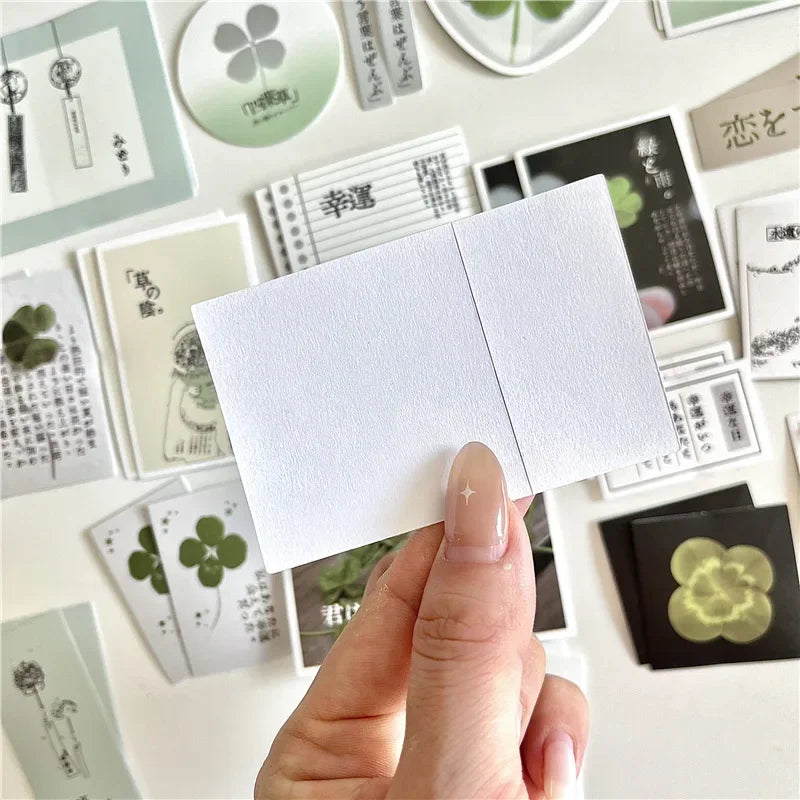 42 Pieces Retro Lucky Four-leaf Clover Stickers | Vintage Scrapbook Decals lifestyle view
