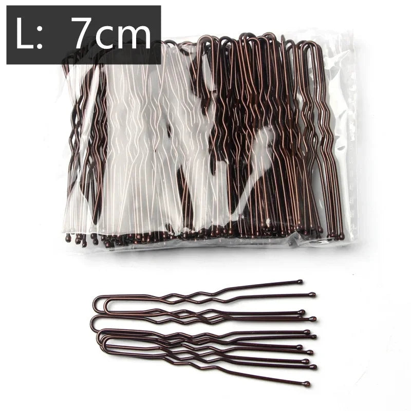5/6/7cm U Shaped Metal Hair Pins Waved Hair Clips Bridal Hair Pins Alloy Bobby Pins Barr detail view