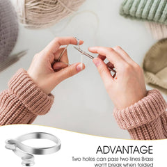 2pcs Adjustable Knitting Crochet Loop Ring Knittied Yarn Guide Finger Faster Holder Th close-up view