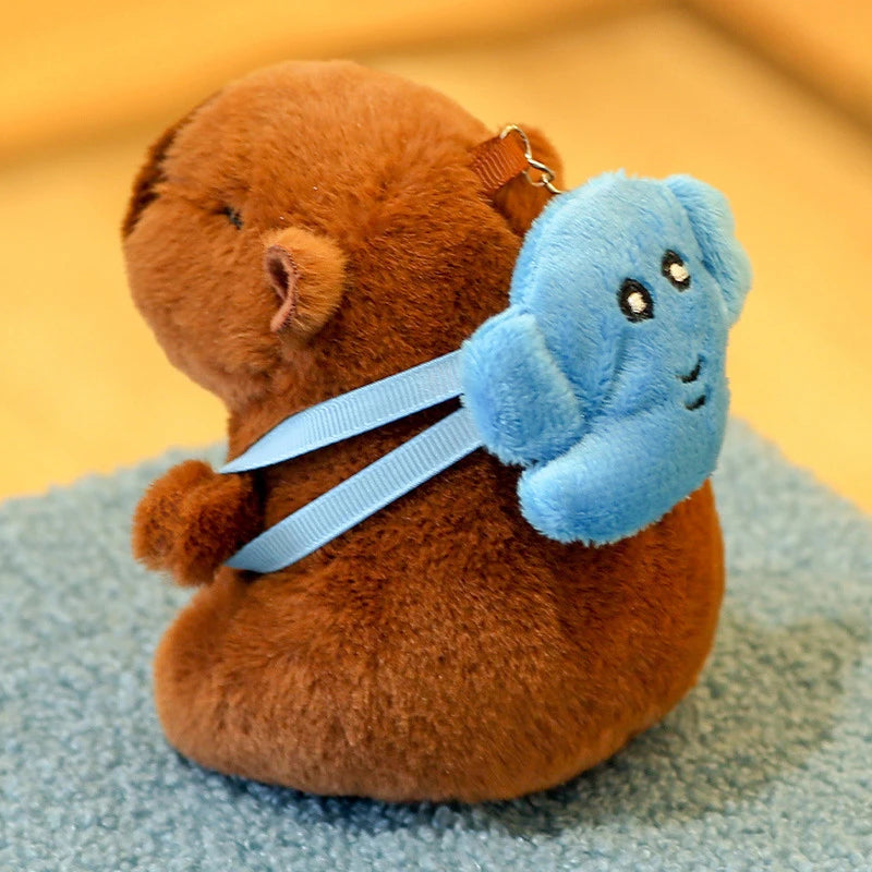 Capybara Plush Keychain | Cartoon Bag Pendant and Car Keyring additional angle
