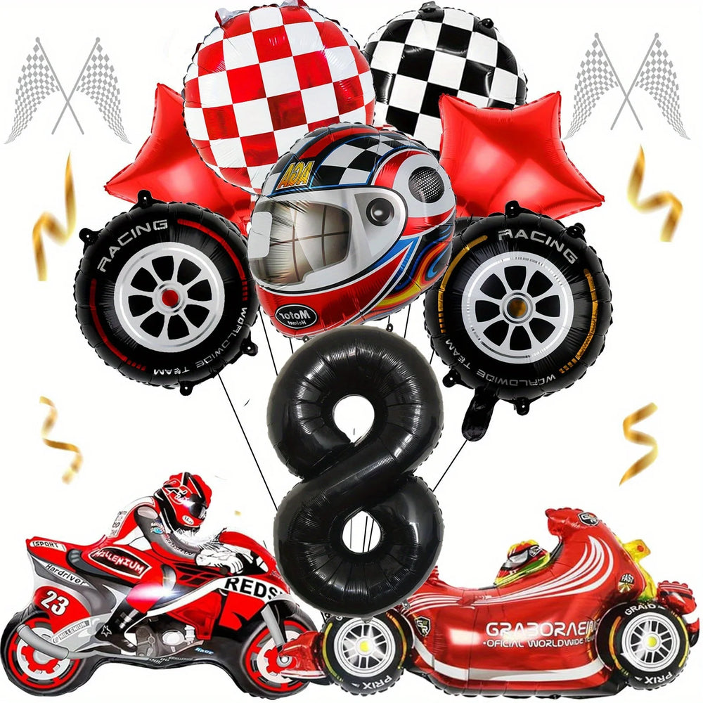 12pcs Racing Car Balloon Birthday Set | Party Decor for Boys lifestyle view