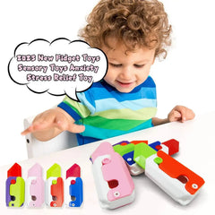 3D Printed Gravity Knife Fidget Toy | Stress Relief Sliding Toy for Kids and Adults close-up view