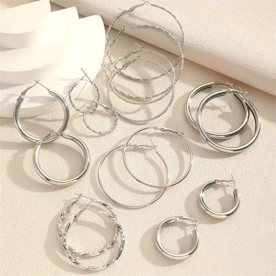 8 Pairs Dangle Earrings Set | Versatile Fashion Earrings for Women lifestyle view
