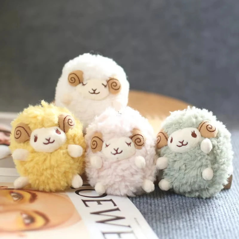 Cute Plush Sheep Keychain Soft Lamb Doll Pendant Backpack Charm Lovely Animal Hanging lifestyle view