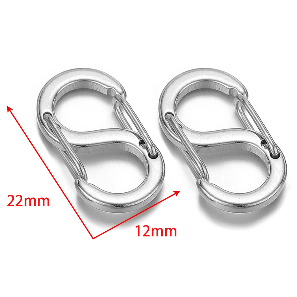 5Pcs Stainless Steel Chic Letter S Buckle 18k Gold Spring Lobster Clasps Necklace Hooks Bracelets Connectors DIY Jewelry Making